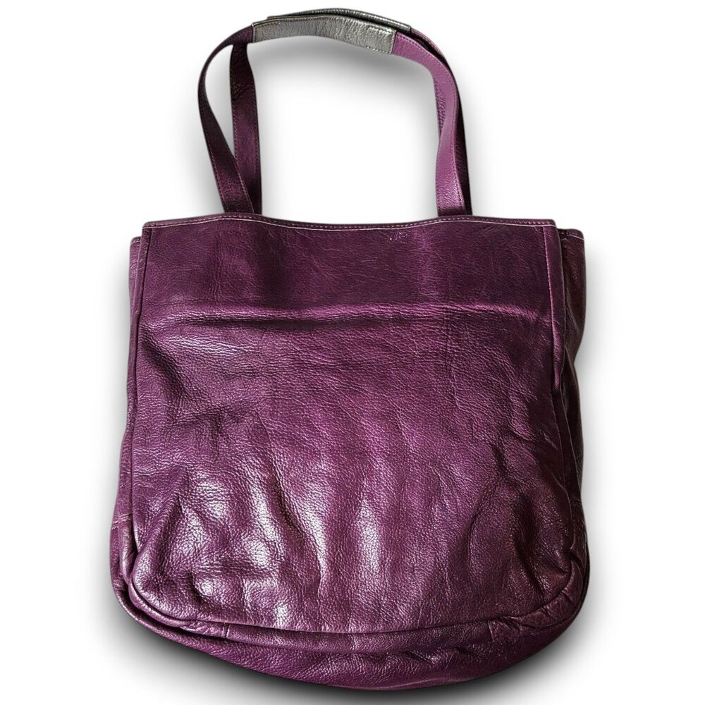 See By Chloe XL Purple Orchid & Gunmetal Leather Vintage Y2K Shoulder Bag, VGUC - Picture 3 of 12